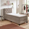 Boxspringbett Jeff taupe Liegefläche B/L: ca. 120x200 cm