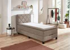 Boxspringbett Jeff taupe Liegefläche B/L: ca. 120x200 cm