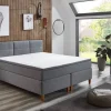 Boxspringbett Kenora grau Liegefläche B/L: ca. 160x200 cm