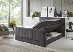 Boxspringbett Kenosha anthrazit Liegefläche B/L: ca. 180x200 cm
