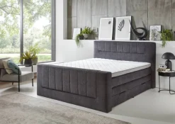 Boxspringbett Kenosha anthrazit Liegefläche B/L: ca. 180x200 cm