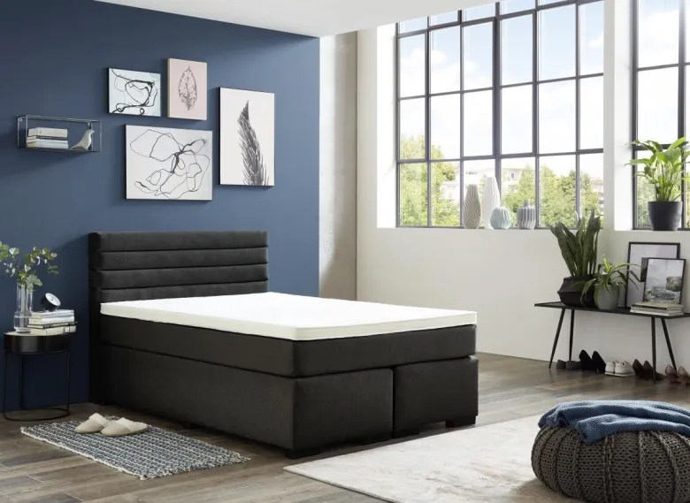 Boxspringbett Kokomo anthrazit Liegefläche B/L: ca. 140x200 cm