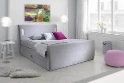 Boxspringbett Lighting grau Liegefläche B/L: ca. 160x200 cm
