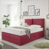 Boxspringbett Lissy burgund rot Liegefläche B/L: ca. 140x200 cm