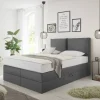 Boxspringbett Lissy graubraun Liegefläche B/L: ca. 140x200 cm