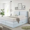 Boxspringbett Lissy hellblau Liegefläche B/L: ca. 160x200 cm