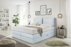 Boxspringbett Lissy hellblau Liegefläche B/L: ca. 160x200 cm