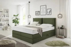 Boxspringbett Lissy olive Liegefläche B/L: ca. 180x200 cm