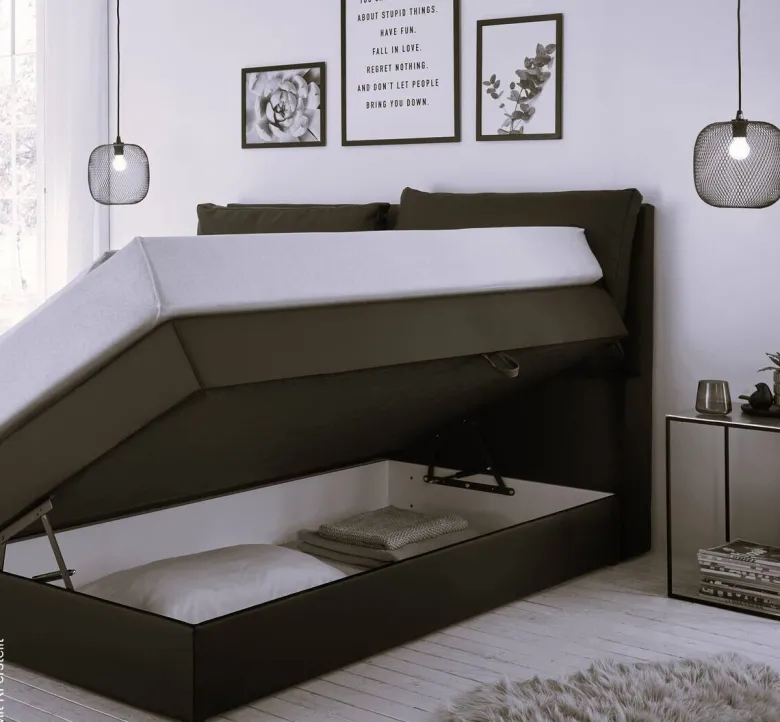 Boxspringbett Lissy schwarz Liegefläche B/L: ca. 140x200 cm