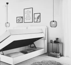 Boxspringbett Lissy weiß Liegefläche B/L: ca. 140x200 cm