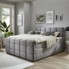 Boxspringbett Lugano hellgrau Liegefläche B/L: ca. 180x200 cm