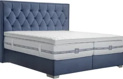 Boxspringbett Lydia blau Liegefläche B/L: ca. 200x200 cm