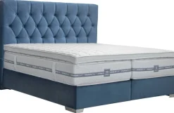 Boxspringbett Lydia blau Liegefläche B/L: ca. 200x200 cm