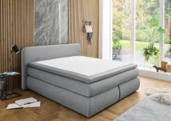 Boxspringbett Madeira Silbergrau Liegefläche B/L: ca. 180x200 cm
