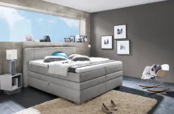 Boxspringbett Maratea silber Liegefläche B/L: ca. 180x200 cm