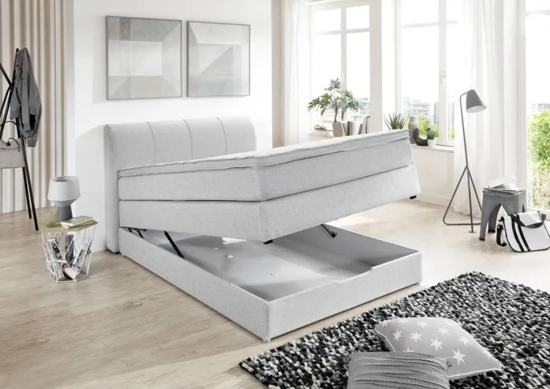 Boxspringbett Modesto Silbergrau