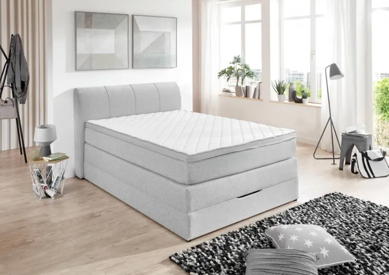 Boxspringbett Modesto Silbergrau