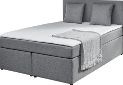 Boxspringbett Sevilla grau Liegefläche B/L: ca. 140x200 cm
