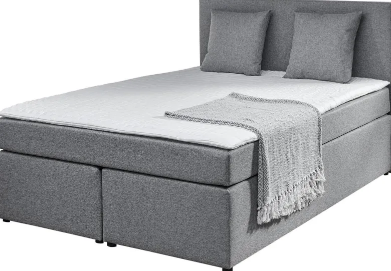 Boxspringbett Sevilla grau Liegefläche B/L: ca. 140x200 cm