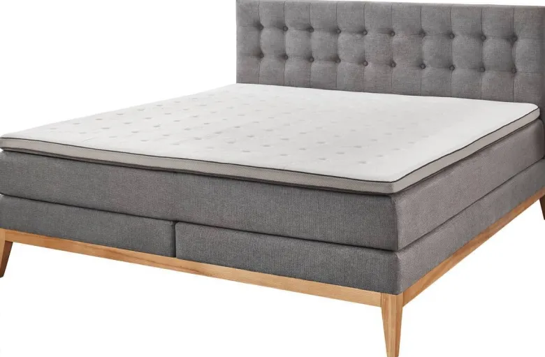 Boxspringbett Westwood grau Liegefläche B/L: ca. 180x200 cm