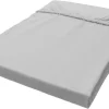 Boxspring Spannbetttuch silber Baumwolle B/L: ca. 180x200 cm