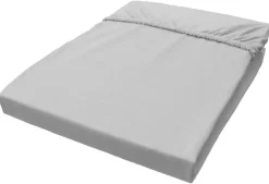 Boxspring Spannbetttuch silber Baumwolle B/L: ca. 140x200 cm