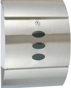 Briefkasten Edelstahl B/T/L: ca. 30x12x40 cm