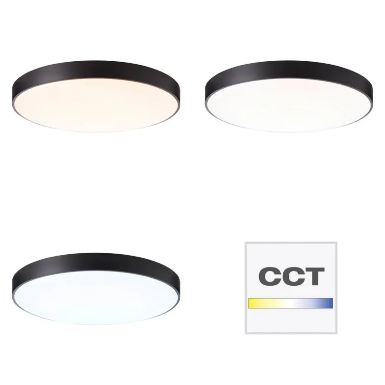 Brilliant Deckenleuchte Slimline XXL HK17795S76 schwarz weiß Kunststoff Metall H/D: ca. 8x78 cm