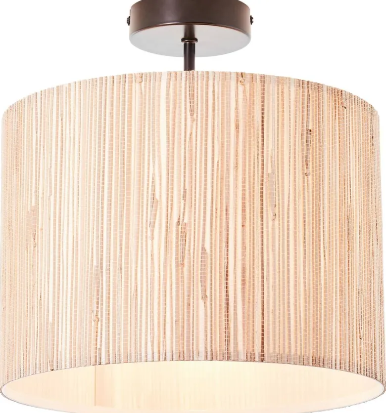 Brilliant Deckenleuchte Wimea 99488/76 schwarz natur Metall Holz B/H/T/D: ca. 30x32x30x30 cm E27 1 Brennstellen