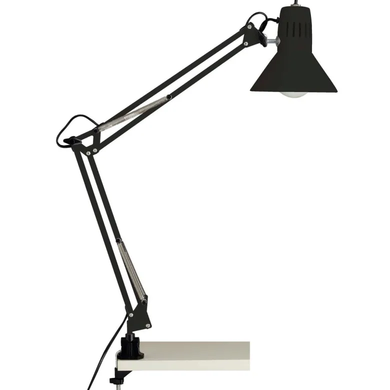 Brilliant Klemmleuchte Hobby 10802/06 schwarz Metall B/H/T: ca. 17x70x65 cm E27 1 Brennstellen