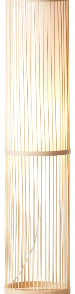 Brilliant Stehlampe Nori 92771/09 natur weiß Holz Textil B/H/T/D: ca. 20x90,5x20x20 cm E27 1 Brennstellen