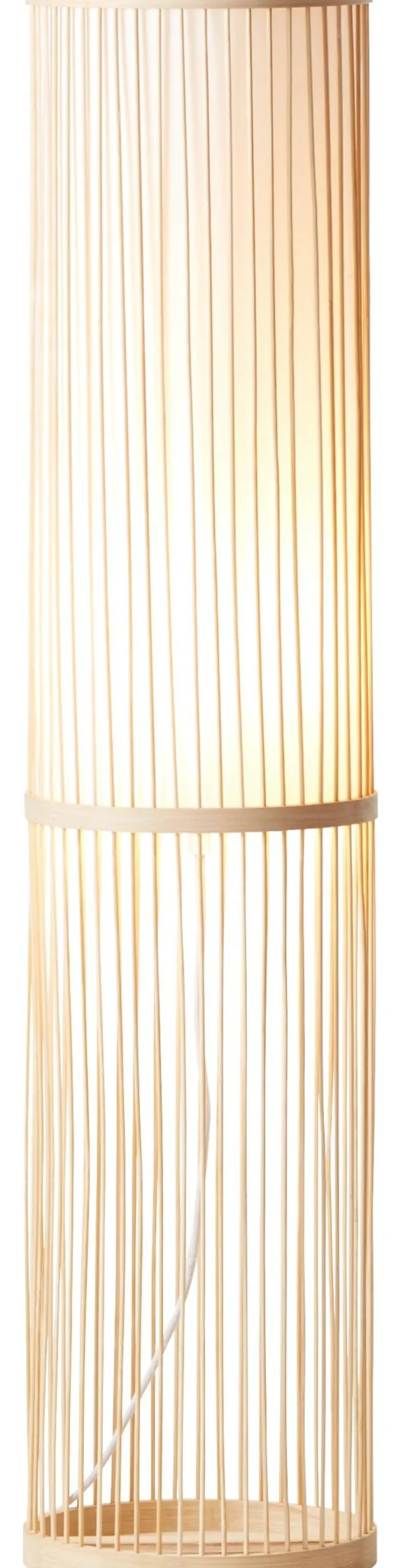 Brilliant Stehlampe Nori 92771/09 natur weiß Holz Textil B/H/T/D: ca. 20x90,5x20x20 cm E27 1 Brennstellen