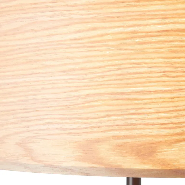 Brilliant Stehlampe Romm 93140/76 natur schwarz Holz Metall H/D: ca. 161,5x38 cm E27 1 Brennstellen