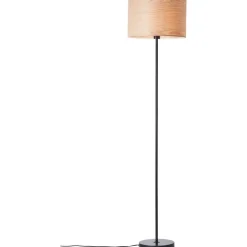 Brilliant Stehlampe Romm 93140/76 natur schwarz Holz Metall H/D: ca. 161,5x38 cm E27 1 Brennstellen