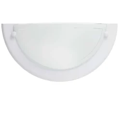 Brilliant Wandleuchte Miramar 90196/05 weiß Metall Glas B/H/T: ca. 28,5x14x7,8 cm E14 1 Brennstellen
