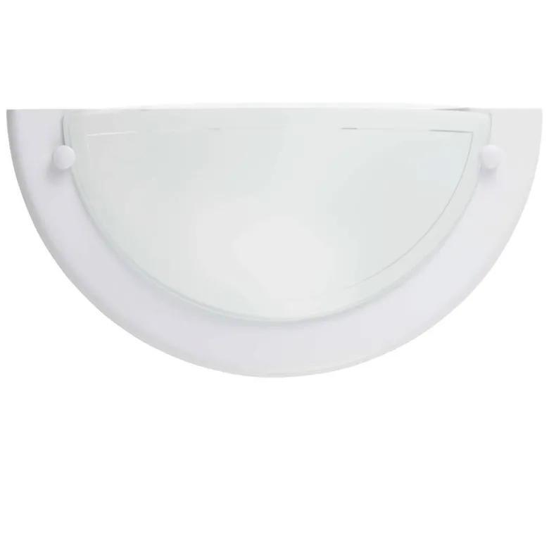Brilliant Wandleuchte Miramar 90196/05 weiß Metall Glas B/H/T: ca. 28,5x14x7,8 cm E14 1 Brennstellen