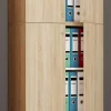Büroschrank Lona Eiche Sonoma Nachbildung weiß B/H/T: ca. 70x200x39 cm