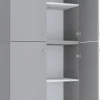 Büroschrank Lona grau weiß B/H/T: ca. 70x240x39 cm