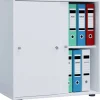 Büroschrank Lona L mit Schiebetüren weiß B/H/T: ca. 70x74x37 cm
