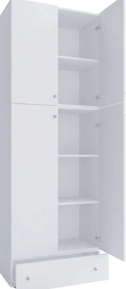 Büroschrank Lona weiß B/H/T: ca. 70x200x39 cm