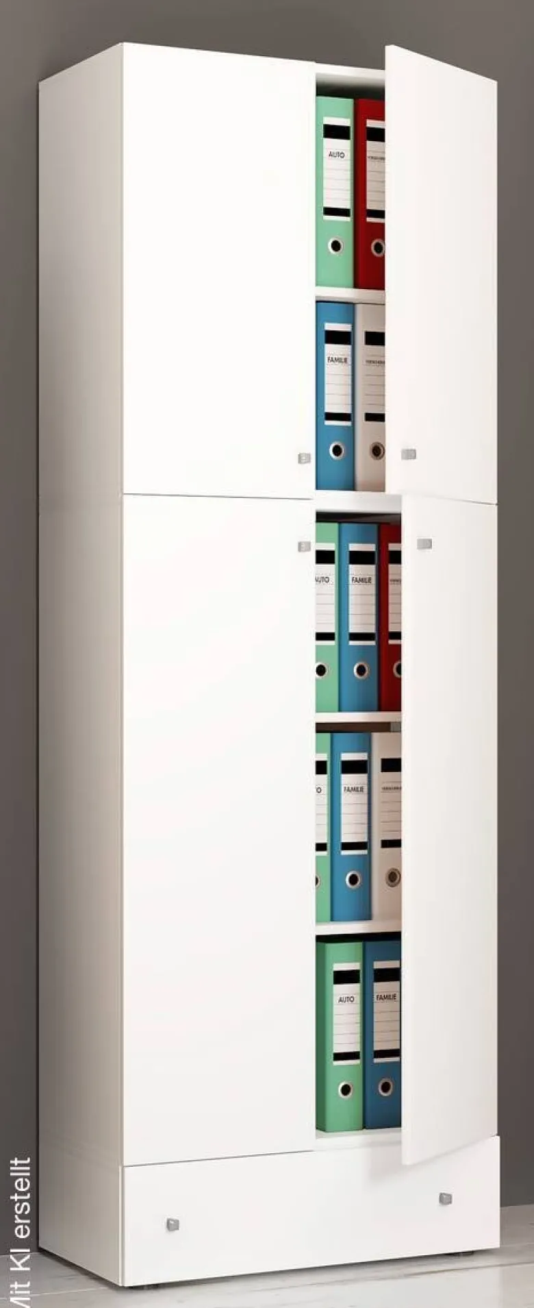 Büroschrank Lona weiß B/H/T: ca. 70x200x39 cm