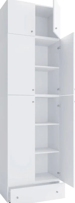 Büroschrank Lona weiß B/H/T: ca. 70x240x39 cm