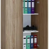 Büroschrank Lona XL Eiche Sonoma Nachbildung weiß B/H/T: ca. 70x110x39 cm