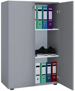 Büroschrank Lona XL grau weiß B/H/T: ca. 70x110x39 cm