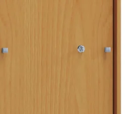 Büroschrank Lona XL mit Schiebetüren buche weiß B/H/T: ca. 70x110x37 cm