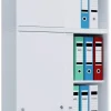 Büroschrank Lona XXL mit Schiebetüren weiß B/H/T: ca. 70x184x37 cm