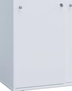 Büroschrank Lona XXL mit Schiebetüren weiß B/H/T: ca. 70x184x37 cm