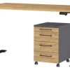 Büro-Sets 9749-582 Eiche Grand-Son Nachbildung Graphit schwarz B/H/T: ca. 197x119x80 cm