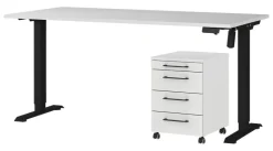 Büro-Sets 9750-581 Lichtgrau schwarz B/H/T: ca. 217x119x80 cm