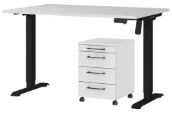 Büro-Sets 9748-581 Lichtgrau schwarz B/H/T: ca. 177x119x80 cm